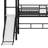 Metal House Loft Bed With Slide，Stairs And Storage Shelves-774587991-787981548
