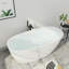 Baignoire de trempage autoportante ovale en acrylique avec drain chromé L 63 po x l 30 po