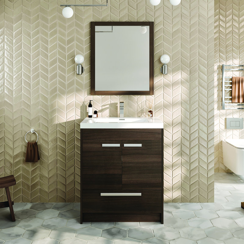 Wauconda 29" Single Bathroom Vanity Set, Gray Oak