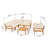 Streetman Acacia 6 - Person Modular Patio Conversation Sets with Cushions-1929961901