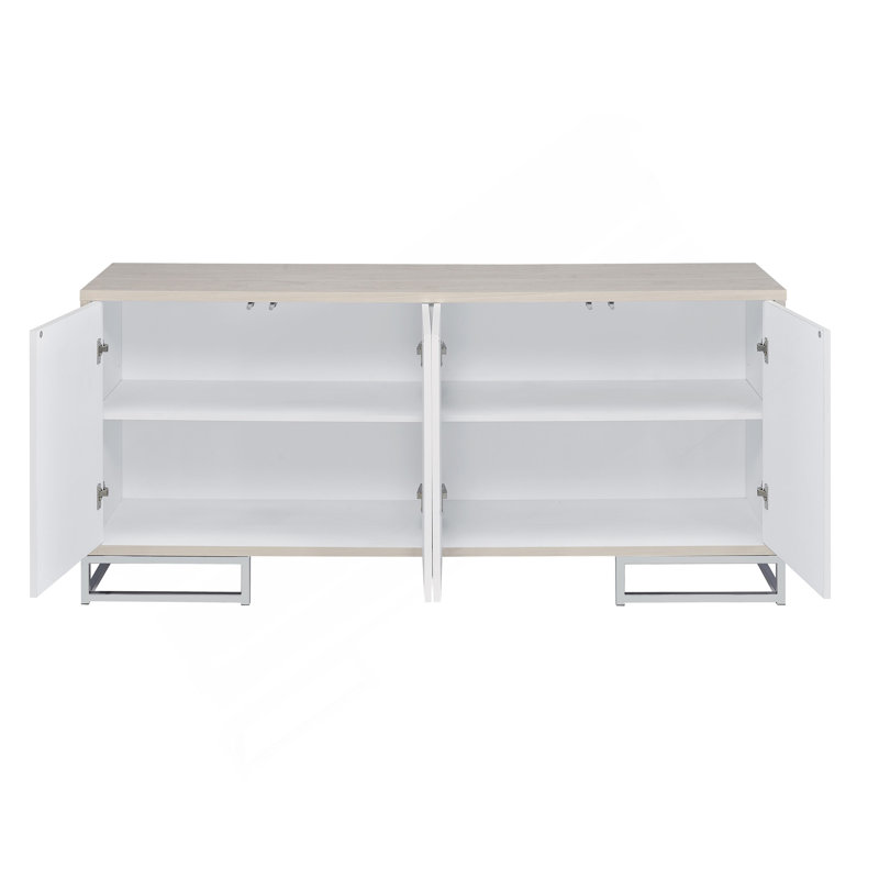 Console Liam Blue Marble Paint & Chrome