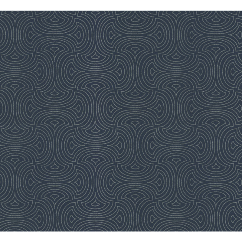 Geometric Wallpaper Roll by Candice Olson, Navy