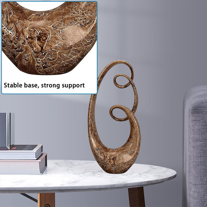 Sculpture moderne abstraite décorative (1pc) - Pièce d'art minimaliste pour chambre à coucher, bureau ou bureau