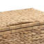 Coffre de rangement robuste en osier de jacinthe d'eau avec charnière de sécurité et structure en métal Ved, H 17,5 po x l 30 po x P 17,5 po, naturel-121071244-85679093