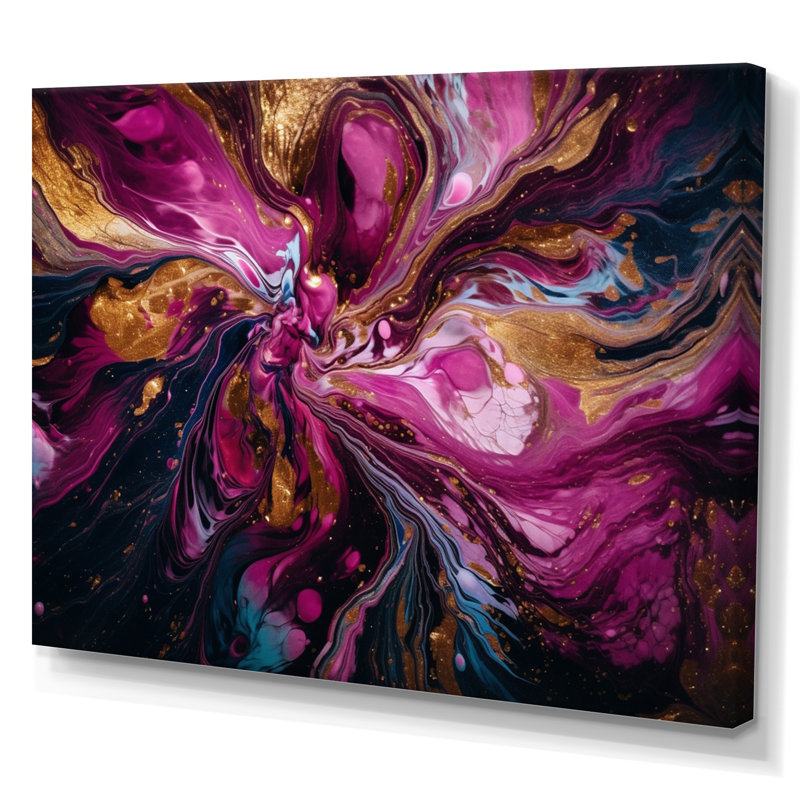 Art sur toile, "L'essence de la fluidité II", H 34 po x l 44 po x P 1,5 po, Toile tendue