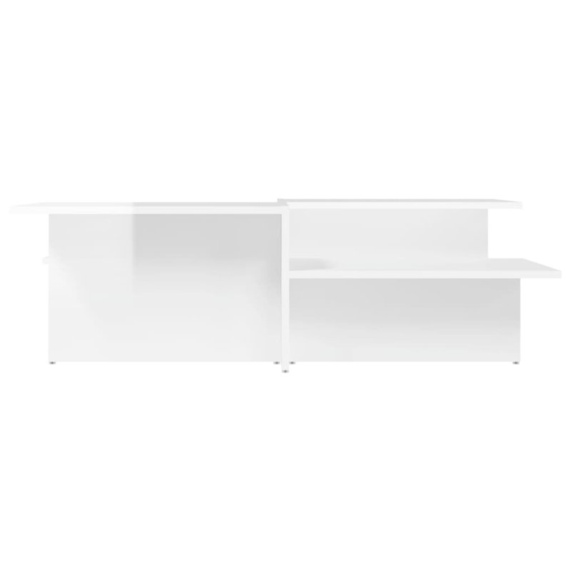 Cunegunda Abstract Coffee Table, Hight Gloss White