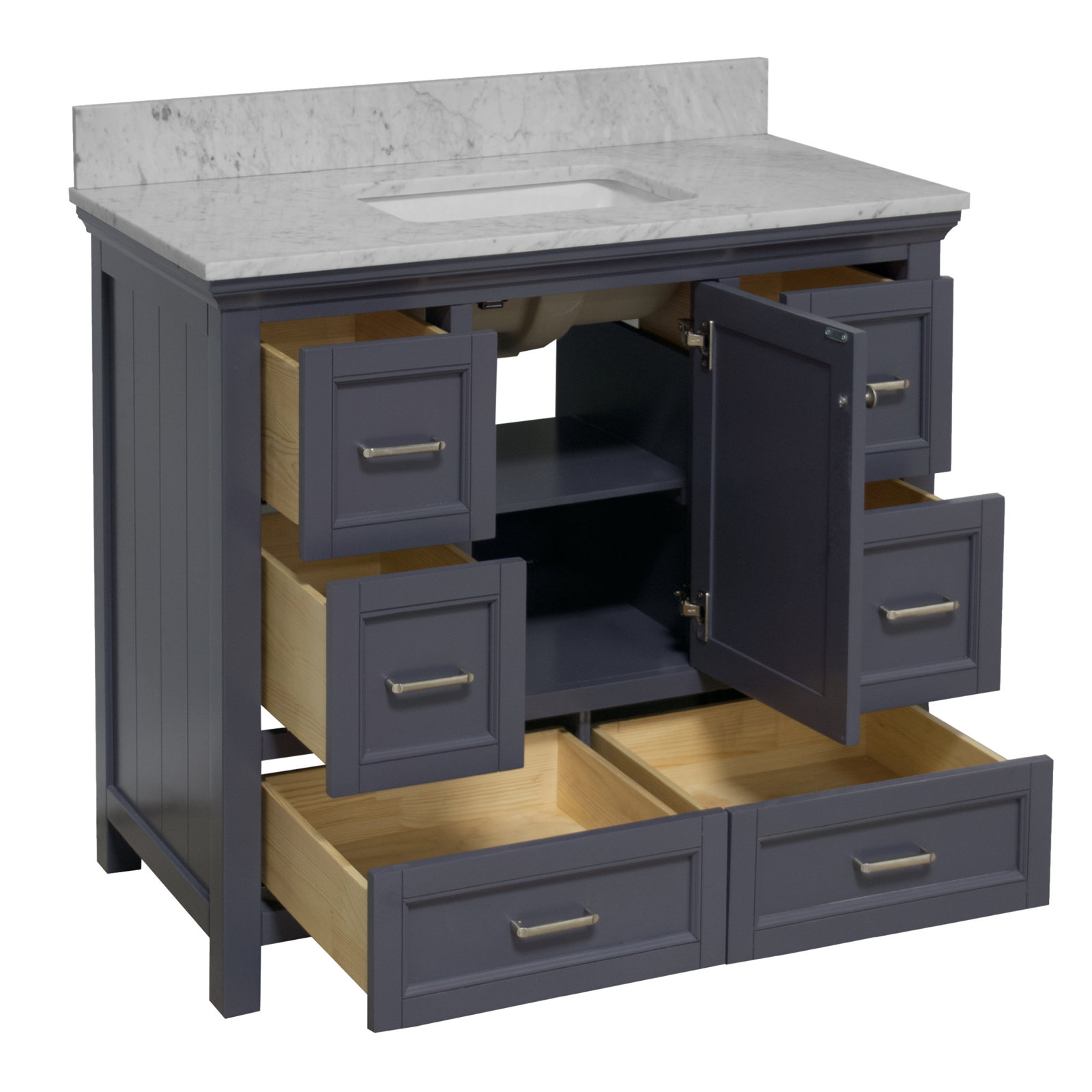Maven 42'' Single Bathroom Vanity, Charcoal Gray