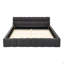 Structure de lit tapissier grand format avec tissu épais, lit plateforme grand format en chenille avec tête de lit et structure solide-30269594