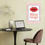 Red Dream Lips Abstract Bold Modern Wall Art Print by Martina - Wrapped Canvas Print-39614641