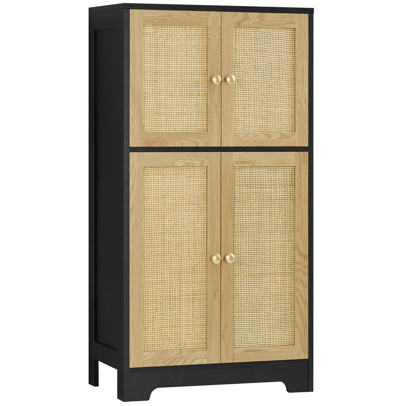 Accent 23,58 po x H 42,72 po, Naturel/noir