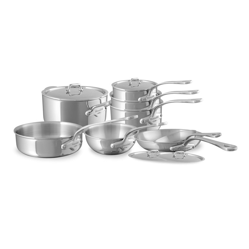 Batterie de cuisine 12 pièces 3 pièces avec poignées en acier inoxydable Bad M'URBAN