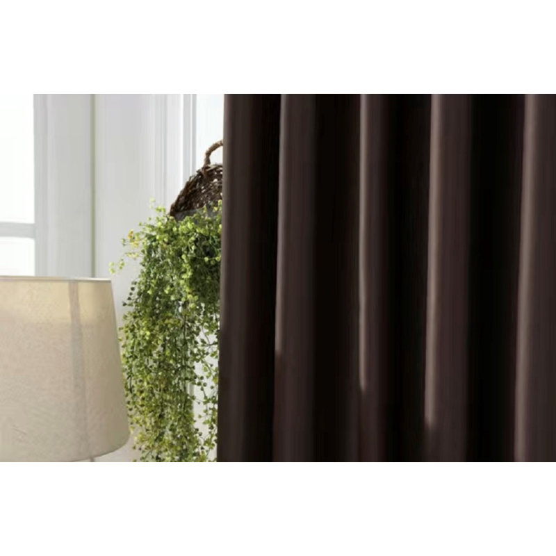 Rideau occultant en polyester, Brun, L 52 po x L 102 po