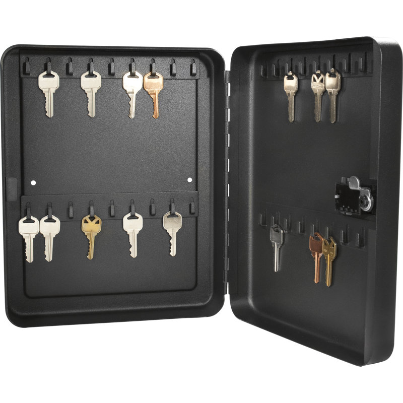 36 KEYS LOCK BOX W/ COMBINATION LOCK BLACK