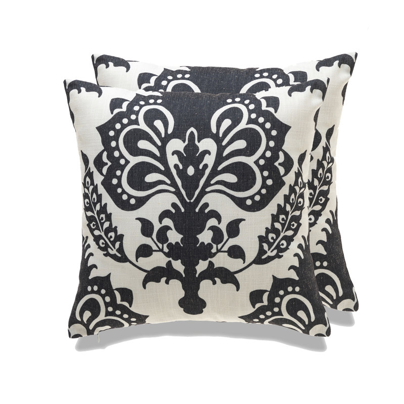 Housse de coussin Vienna seulement - ensemble de 2, Noir / blanc