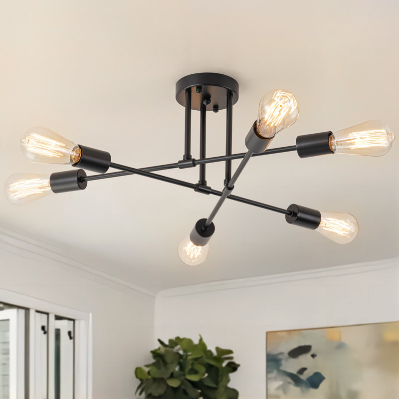 Luminaire linéaire moderne 6 lumières Spoutnik