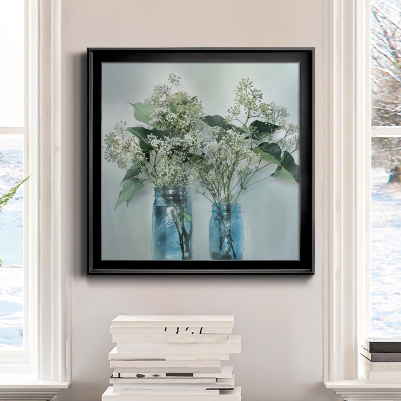 Toile encadrée Bloomin 'Wild I-Premium - prête à être accrochée, H 17,5 po x l 17,5 po x P 1,5 po, Noir