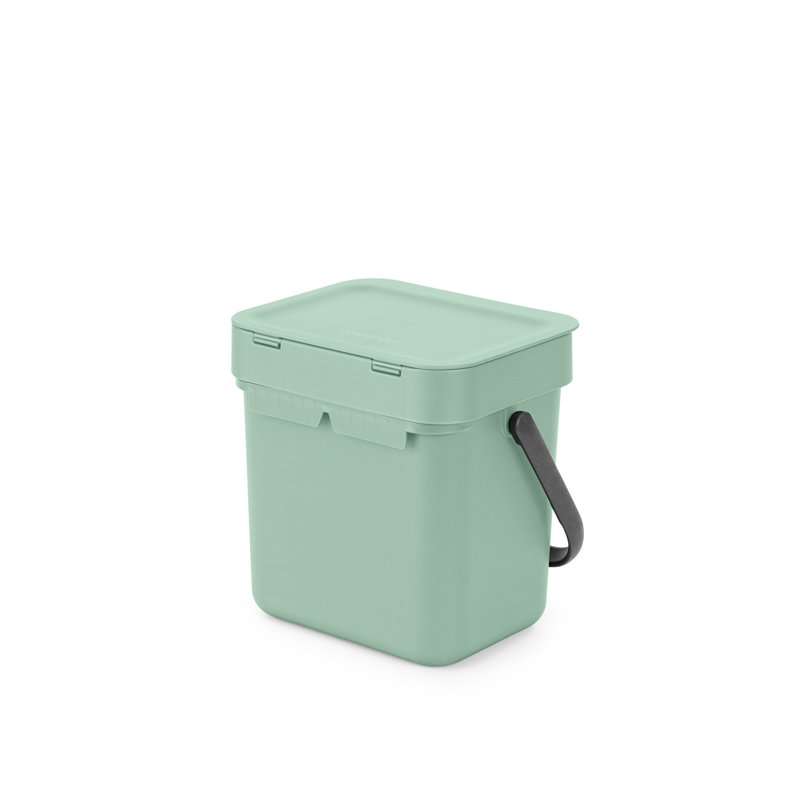 Brabantia Sort & Go 3 Litre Rubbish Bin, Jade Green
