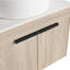 Meuble-lavabo mural 36 po avec lavabo en céramique et tablettes latérales