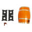 Distributeur de boissons vertical en bois 1,32 gallons avec seau à whisky avec base et robinet-1416388142