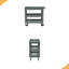 Chariot utilitaire roulant à 3 couches avec roues, supporte 600 lb, capacité robuste pour les espaces de rangement de garage et la cuisine, pour une utilisation intérieure et extérieure, chariot à outils durable