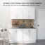 Armoire de rangement Watse White avec portes à panneau P 24,5 po x l 32 po x H 36 po