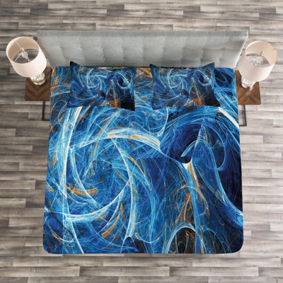 Fractal Modern & Contemporary Abstract Coverlet