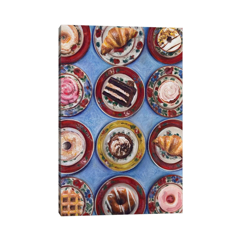 High Tea - reproduction d'art murale - toile tendue, 48 po x 32 po, Toile tendue avec châssis, No Frame
