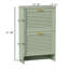 Armoire à chaussures avec 2 tiroirs rabattables, range-chaussures autoportant étroit avec portes à persiennes, armoire à chaussures pour vestibule-2028661082