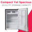 Frigidaire Pi. Réfrigérateur compact Platinum Series, mini réfrigérateur avec compartiment congélateur, acier inoxydable