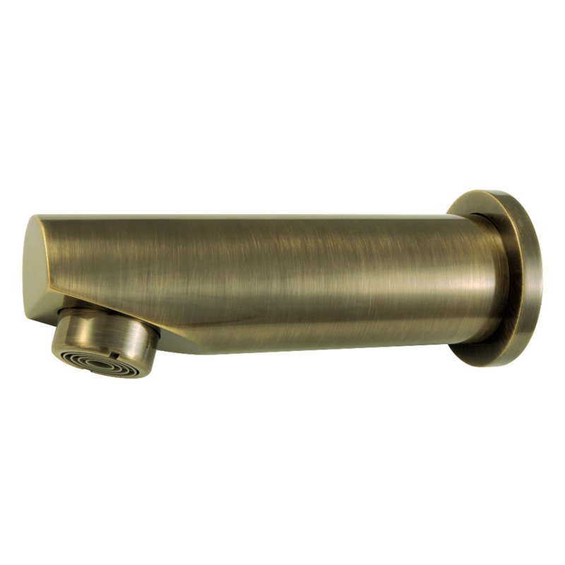 Kingston Brass Shower Scape 6-1/2 Inch Non-Diverter Tub Spout, Antique Brass
