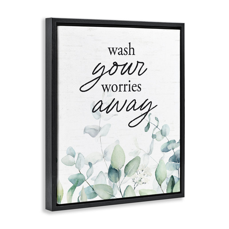 Cadre flottant Wash Worries Away, Cadre flottant noir de jais, H 21 po x l 17 po