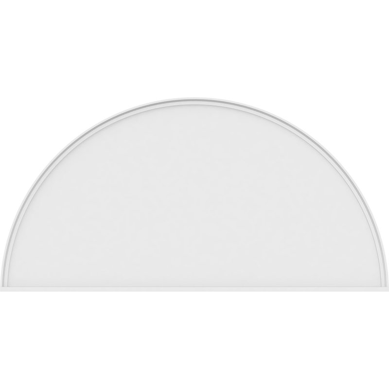 Semi-Circle with Smooth Architectural Grade PVC Pediment, H 41 po x l 82 po x P 2 po