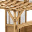 Serre d'extérieur en bois de cèdre avec pergola, panneaux en polycarbonate, tablettes, bancs de rempotage et fenêtres d'aération automatiques