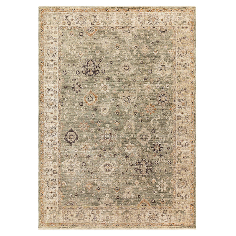 Madeleine Vintage Green Area Rug, Rectangle 200 x 300 cm