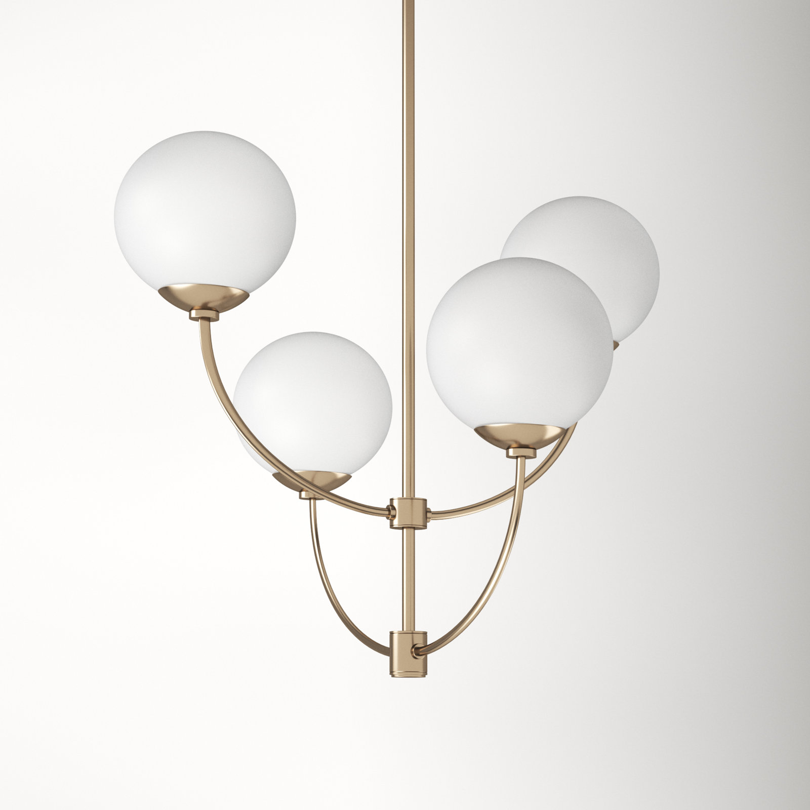 Sanat 4 - Light Tiered Chandelier, Aged Brass