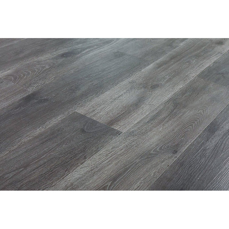7" x 60" x 6mm Oak Click Lock SPC Luxury Vinyl Plank, Cavalli Smoke