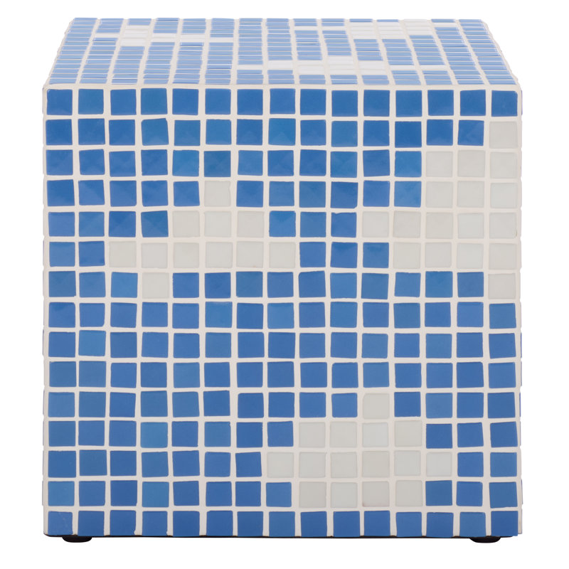 Table d'appoint Hikari, Bleu clair/blanc