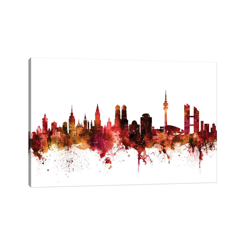 Munich, Germany Skyline by Michael Tompsett - Wrapped Canvas Gallery-Wrapped Canvas Giclée, 20.32 cm H x 30.48 cm W
