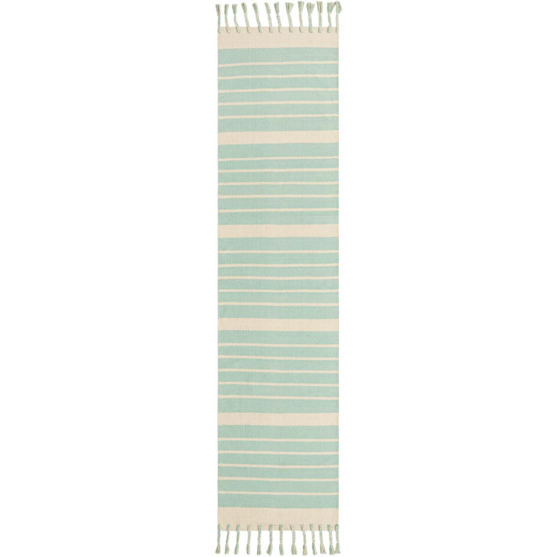 Yellville Cotton Striped Indoor Rug, Runner 2'7" x 10'