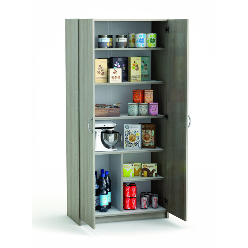 Delafuente 2 Door Wardrobe, Shannon oak/Pearl white