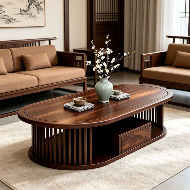 Console en bois massif de style médiéval, 15.7" H x 55" W x 26.7" D