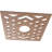 24"OD x 6 1/4"ID x 3/8"T Chevron Wood Fretwork Pierced Ceiling Medallion, Raw MDF-63412042-63412026