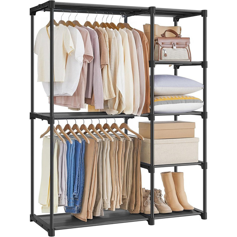 Garde-robe portable, organisateur de garde-robe autoportant, vêtements ...