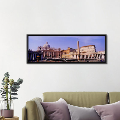 Reproduction de photo sur toile tendue panoramique, place Saint Pierre, Rome, Italie