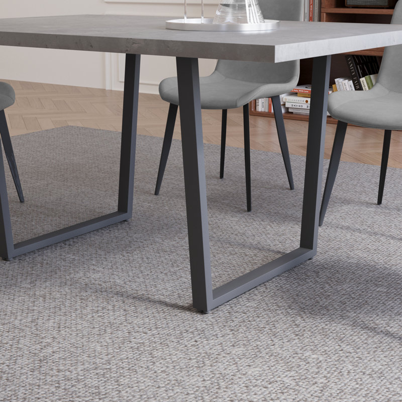Ensemble de table rectangulaire 5 pièces Malaia avec 4 chaises assorties pour la salle à manger, la cuisine et les chambres