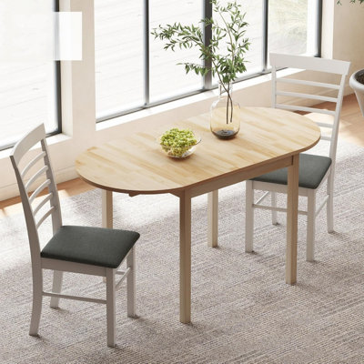 Table de salle à manger en bois avec abattant pour petits espaces, table extensible pour la maison, appartement