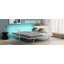 Lit de jour simple en métal avec lit gigogne-375261358