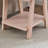 Contemporary Wood Shelf End Table, Pink