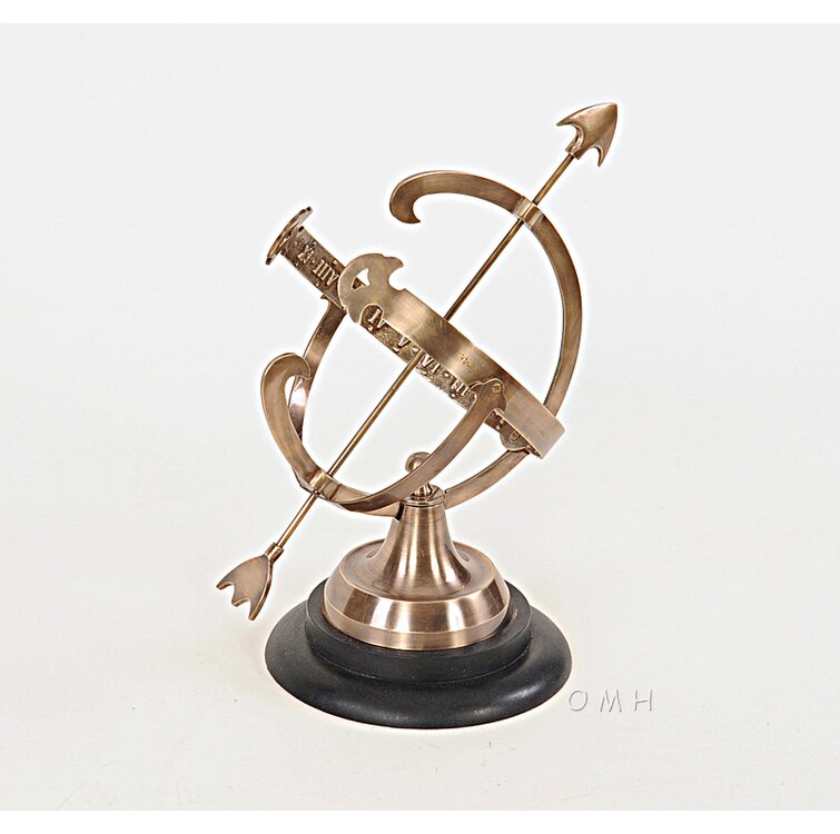 Brass Celestial Globe Armillary Globe Showpiece, Brass Armillary