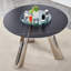 Tables de salle à manger modernes noires, en pierre frittée durable, idéales pour les cuisines familiales